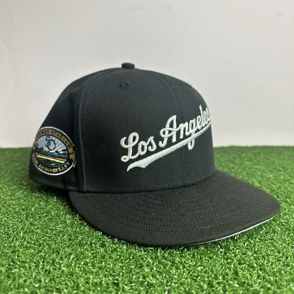 New Era Dodgers 50th ANNIVERSARY LA Logo Fitted Hat Size 7 3/8